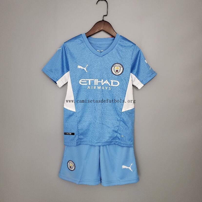 Camiseta Manchester City Primera Equipacion 2021/2022 Niño Gangaza simbólico solo hoy