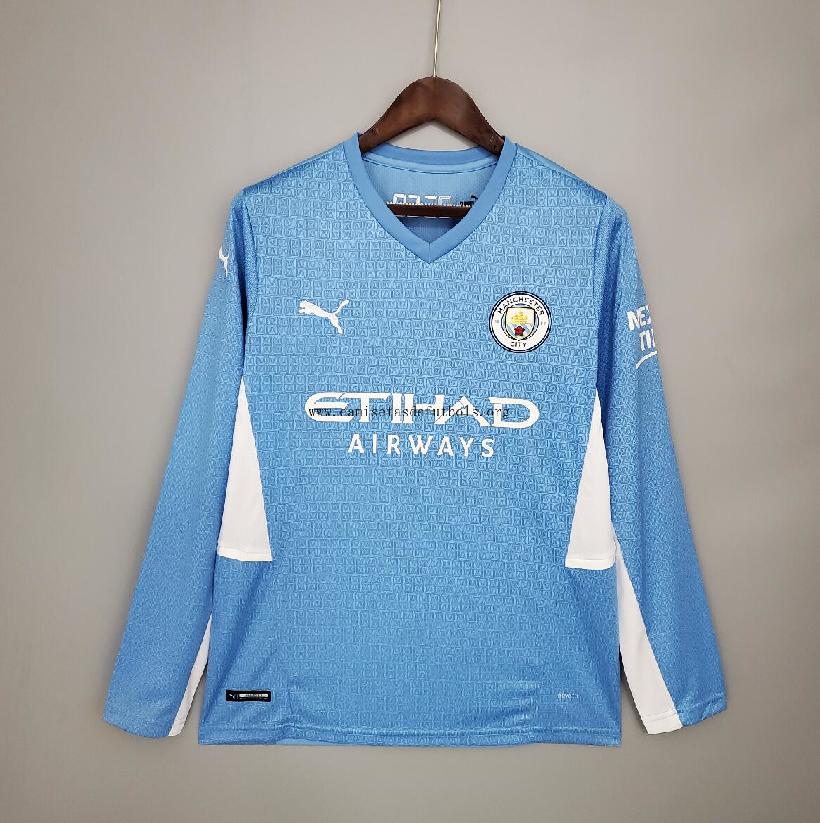 Camiseta Manchester City Primera Equipacion 2021/2022 ML Saldo tirado