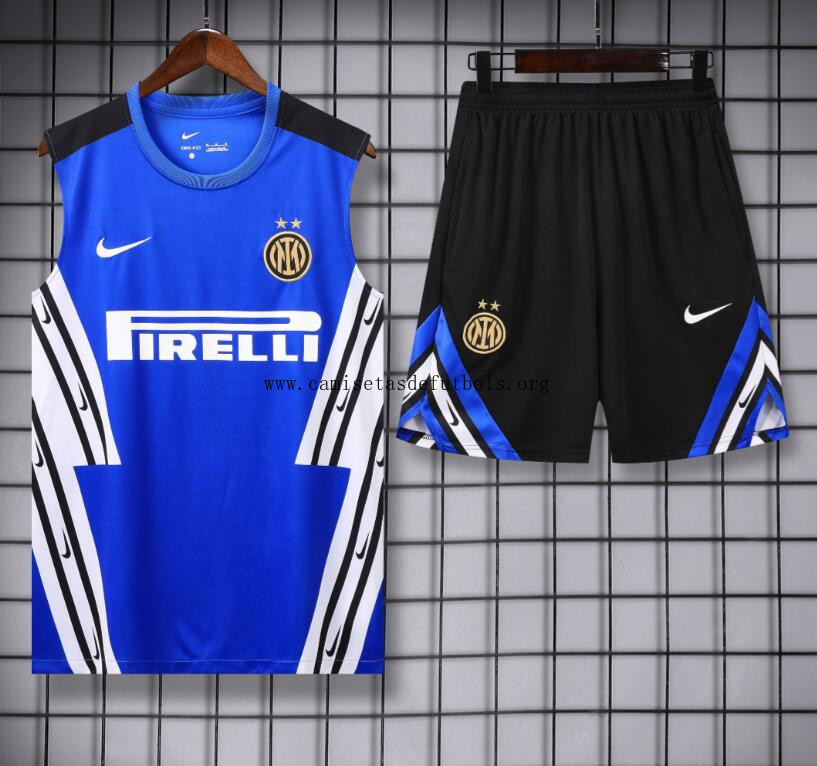 Conjunto Sin Mangas Inter Milan Pre-Match 25/26 Azul + Pantalones Cortos Agarra este descuentazo divino