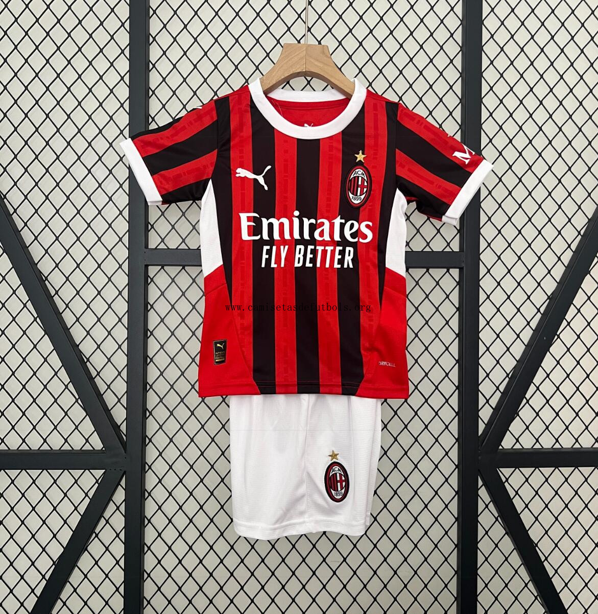 Camiseta Fc AC Milan Primera Equipación 24/25 Niño ¡¡Ni te imaginas ofertón, aprovéchala ya!