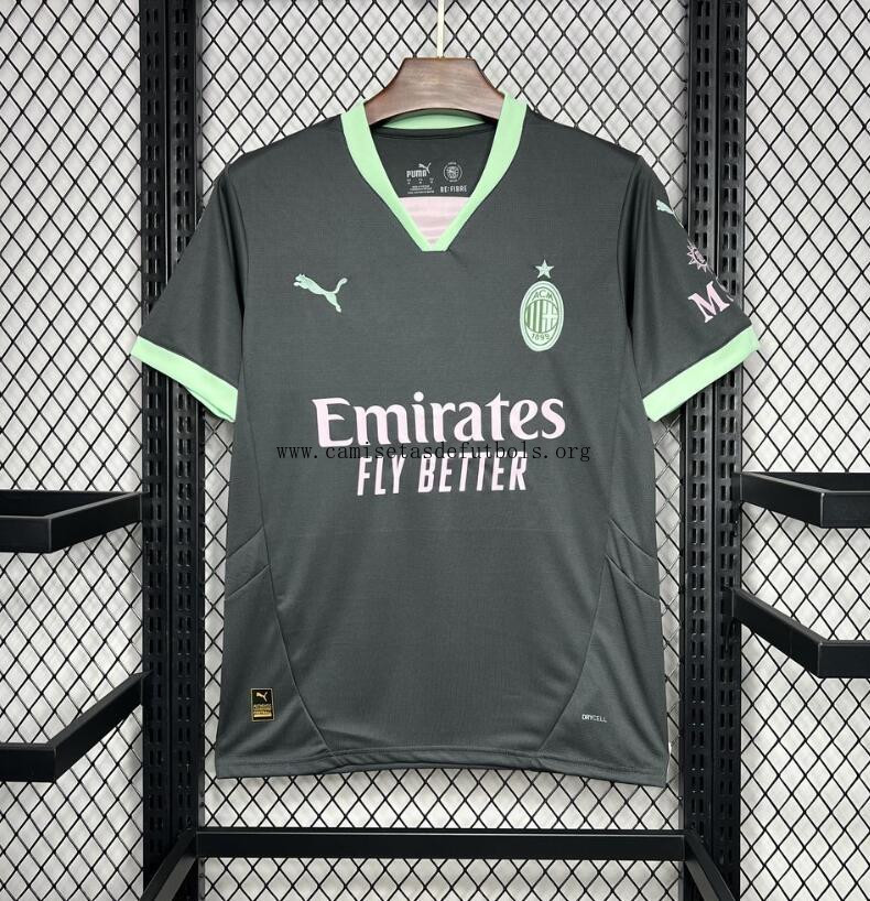 Camiseta Fc AC Milan Tercera Equipación 24/25 Inmejorable descuento, dispara de derribo