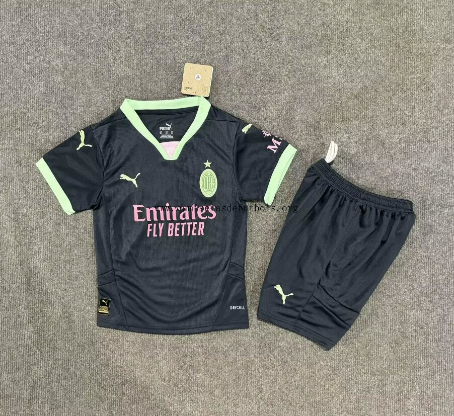 Camiseta Fc AC Milan Tercera Equipación 24/25 Niño ¡¡Menudo/a asequible descuentazo en todo el mercado!