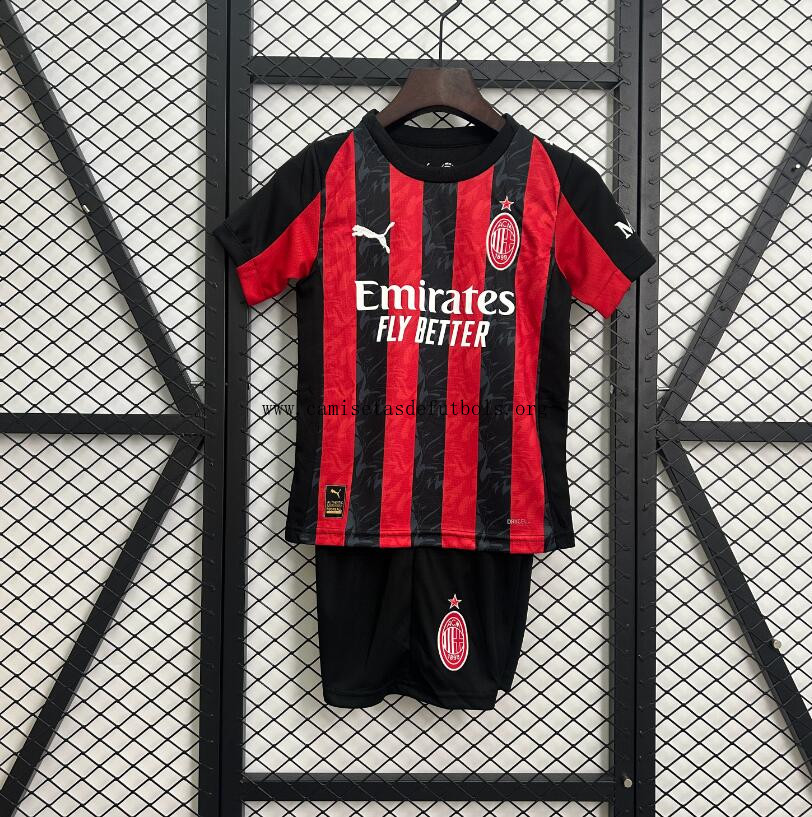 Camiseta AC Milan 1ª Equipación 25/26 Niño Increíble precio, aprovéchalo de campeonato