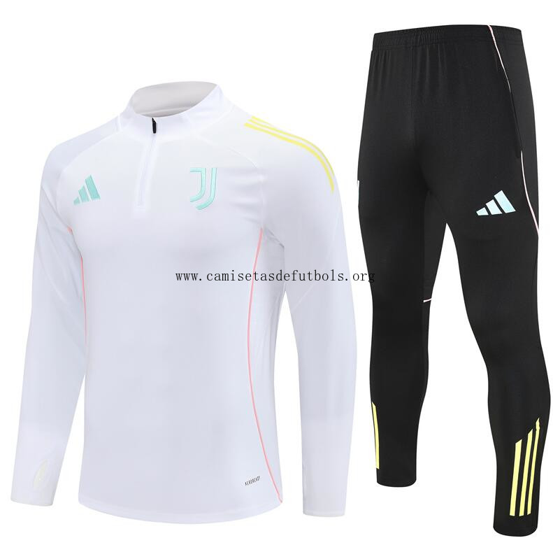 Chandals Juventus 25/26 Blanco (Hombre/Niño) + Pantalones Bicoca divino de fábrica