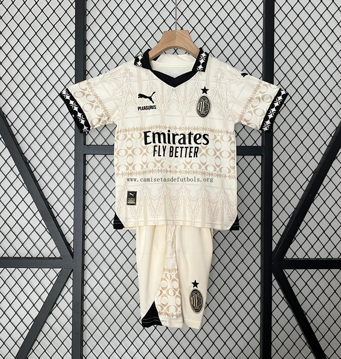 Camiseta Fc AC Milan Beige 23/24 Niño Ahorro, hazte con él