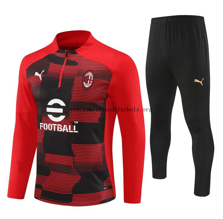 Chandal Entrenamiento AC Milan (Hombre/Niño) Rojo 24/25 + Pantalones Espectacular descuentazo, reserva más barato que nunca