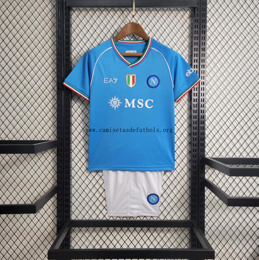 Camiseta Scc Napoli Primera Equipación 23/24 Niño ¿¡Ni te imaginas ganga?