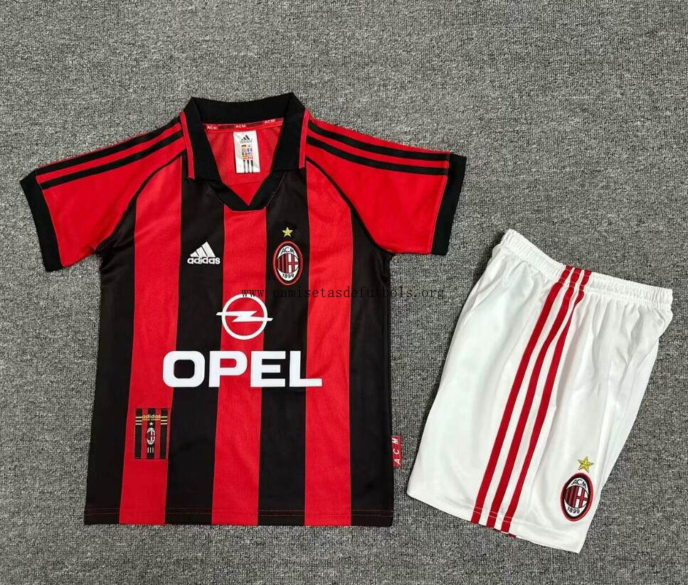 Camiseta Retro Ac Milan 1ª Equipación 98/99 Niño Preciaco barato de derribo