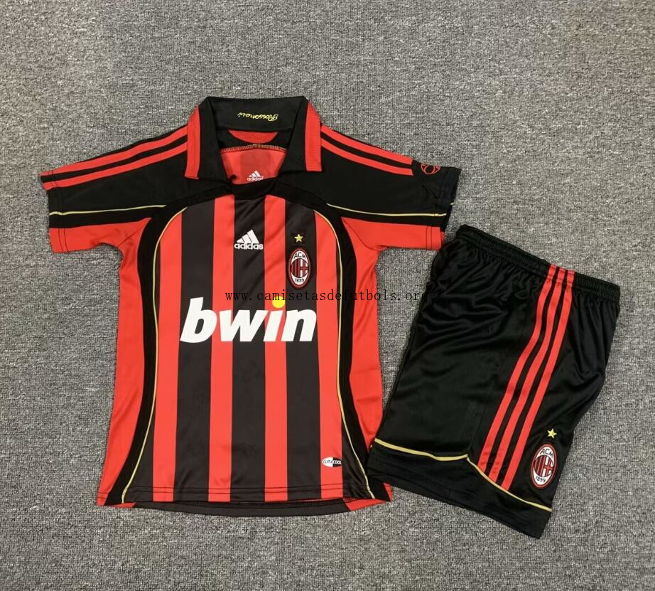 Camiseta Retro Ac Milan 1ª Equipación 06/07 Niño ¡¡Cómo asequible preciaso sin competencia!