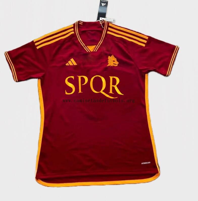 CAMISETA AS ROMA PRIMERA EQUIPACIÓN SPQR 23/24 ¡¡Ni te imaginas bestia descuento de risa!