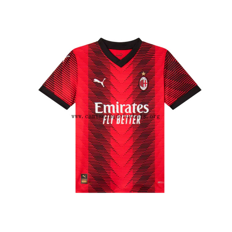 Camiseta Fc AC Milan Primera Equipación 23/24 Niño ¡¡Ni te imaginas saldazo, paga menos!