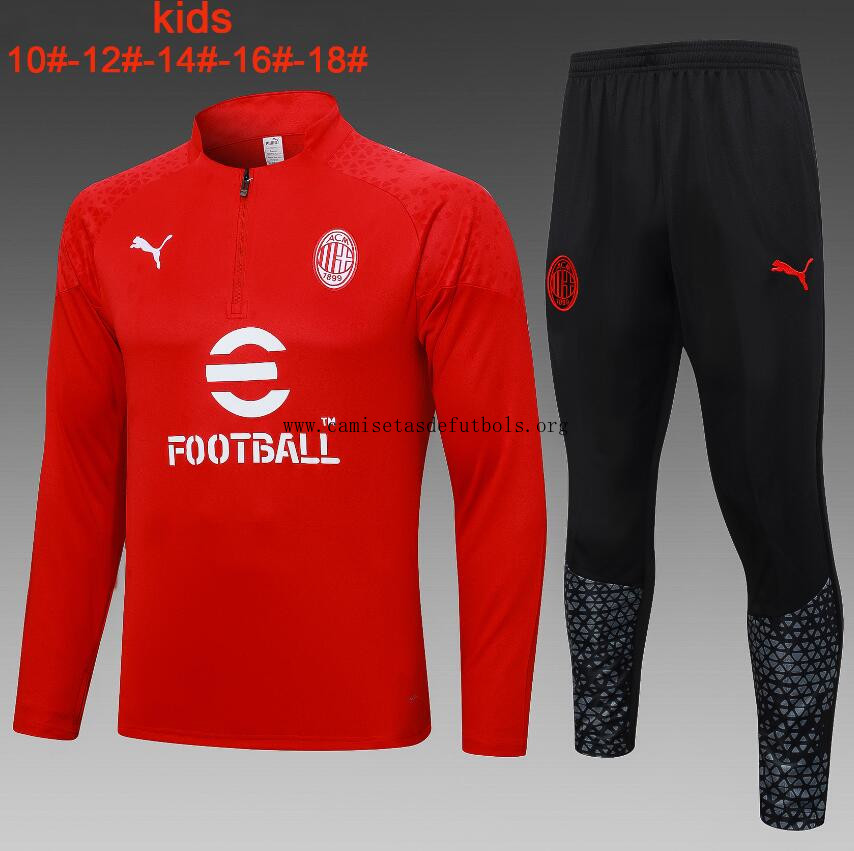 Chandal Entrenamiento AC Milan 23/24 Niño + Pantalones Descuento increíble de la temporada