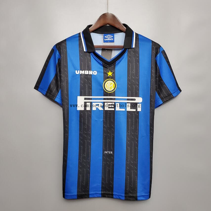 Camiseta Retro Inter Milán Fc Primera Equipación 97/98 Bicoca milagroso