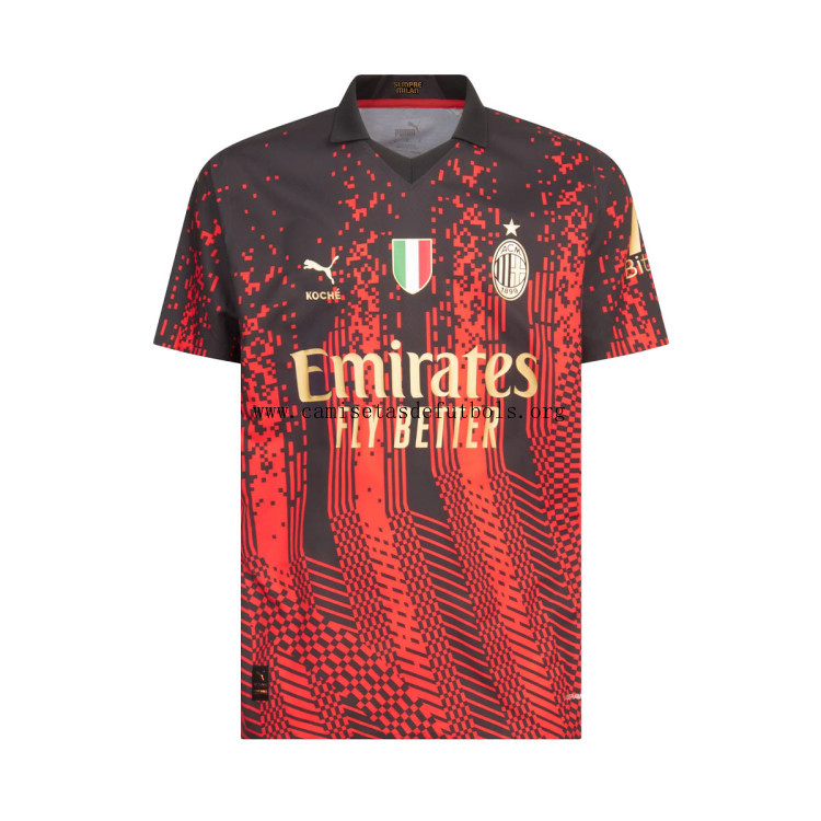 Camiseta AC Milan x Koche Cuarta Equipación 2022-2023 Niño Oportunidad sensacional