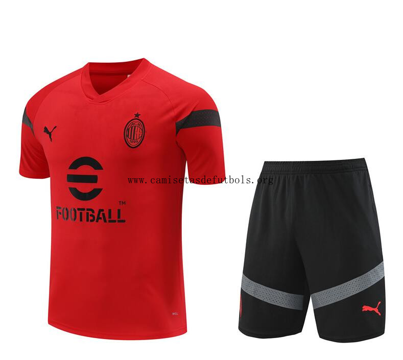 Camiseta AC Milan Training Kit Rojo 22/23 + Pantalone ¡¡Qué bicoca, cógelo!