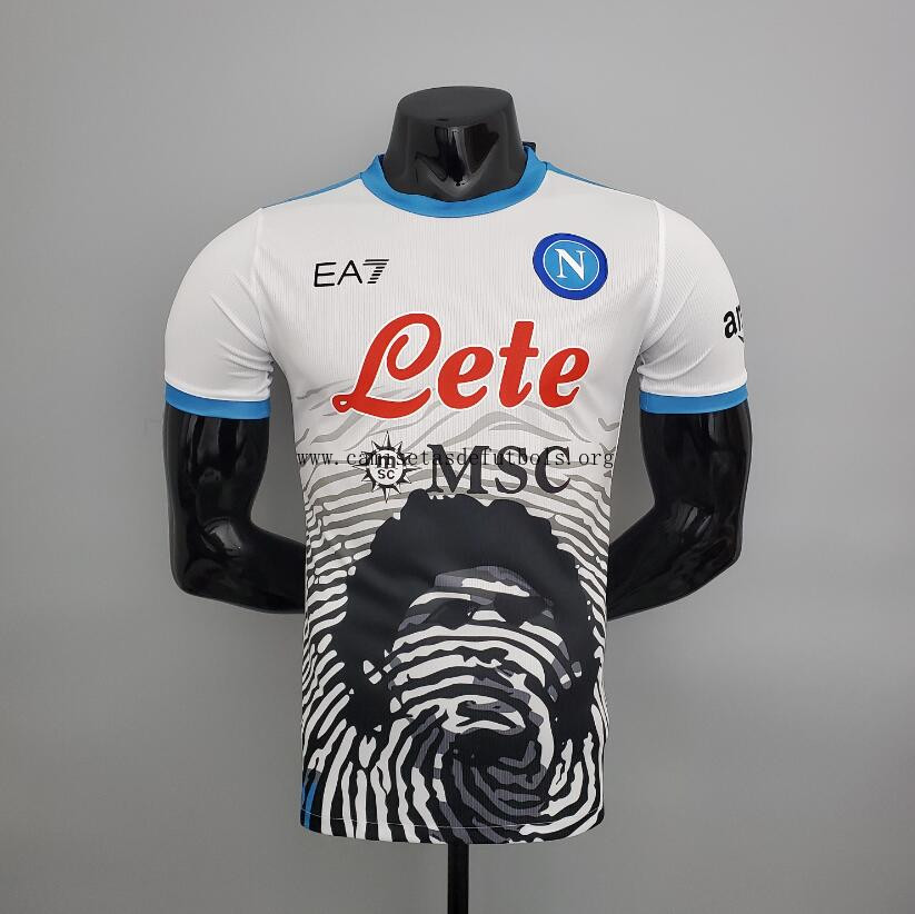 Camisetas Napoli Conmemorativas De Maradona Blanco Divino chollo, date prisa solo hoy