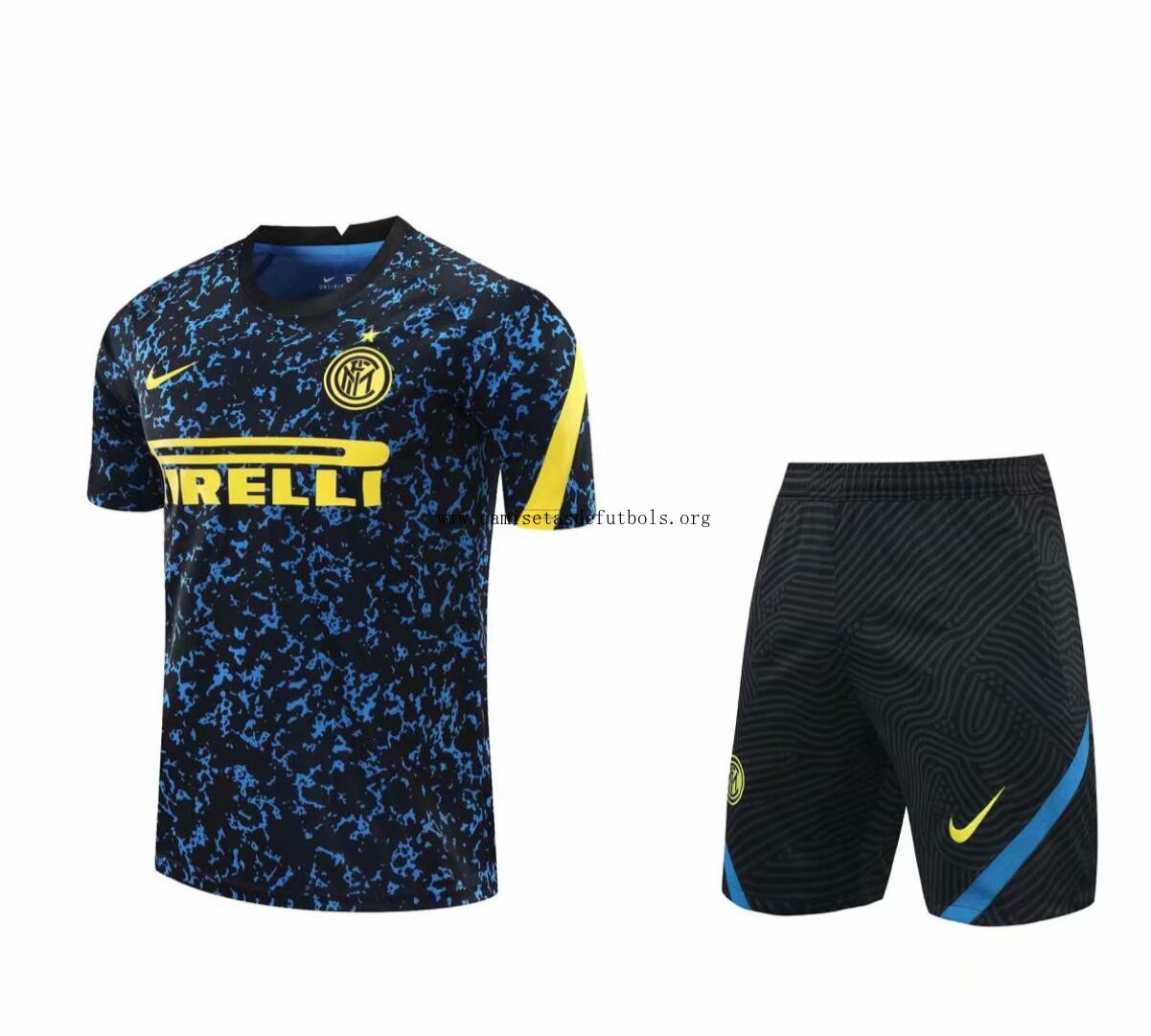 Camiseta Inter Milan 2020-2021 Entrenamiento Camuflaje Azul Saldo rebajado