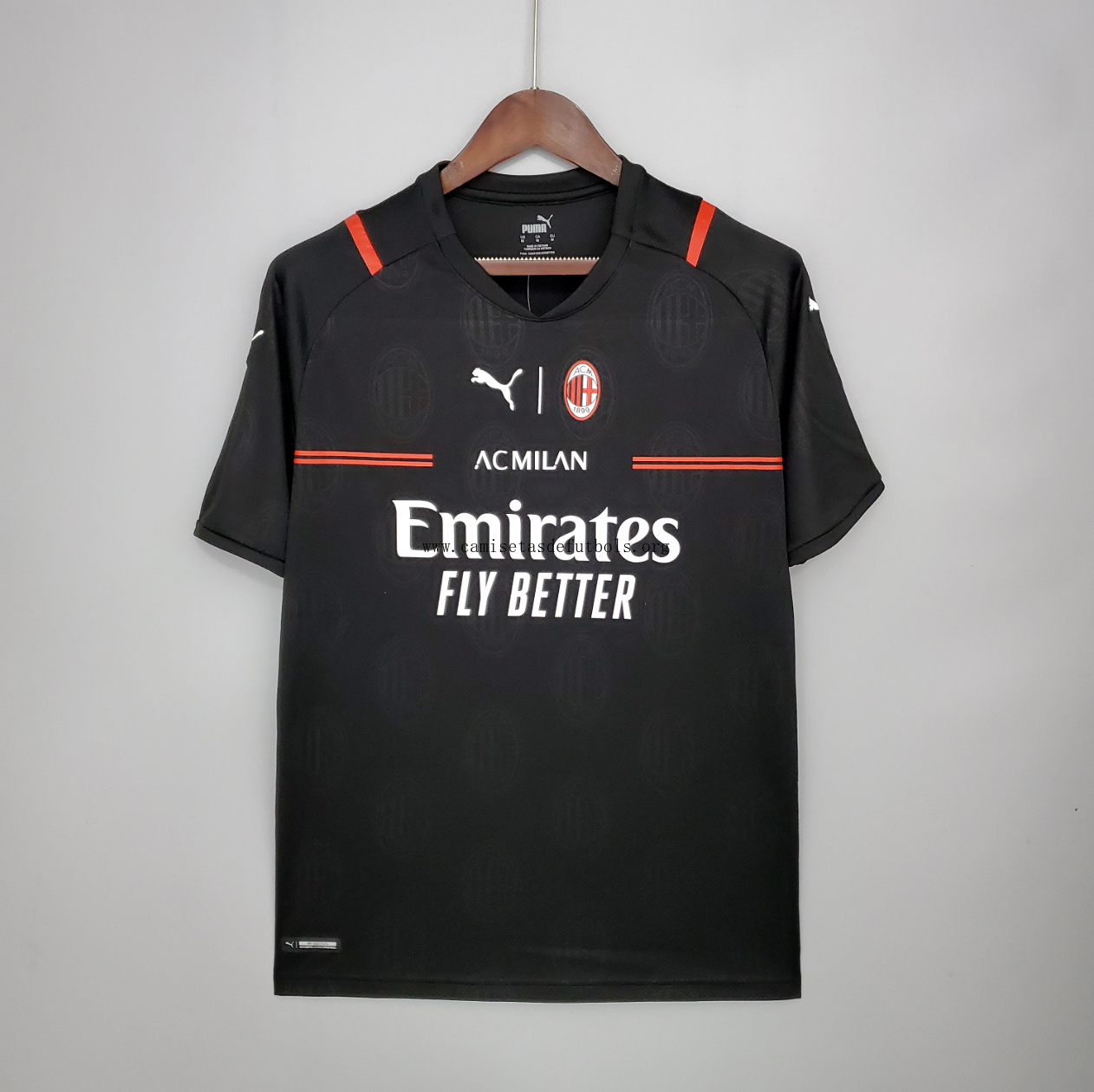 Camisetas 21/22 AC Milan Negro Niño Precio, activa