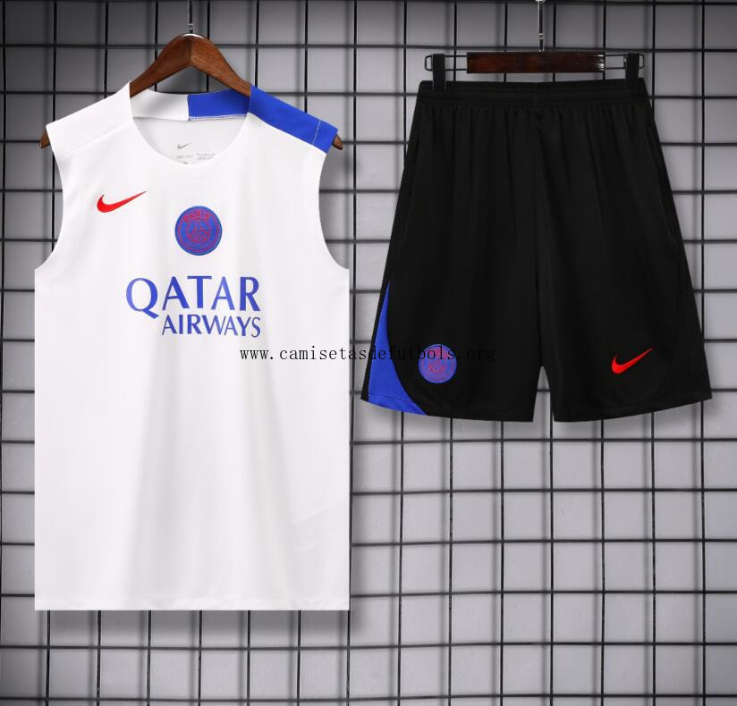 Conjunto Sin Mangas PSG Pre-Match 25/26 + pantalones cortos Humilde rebaja, dispara de la temporada