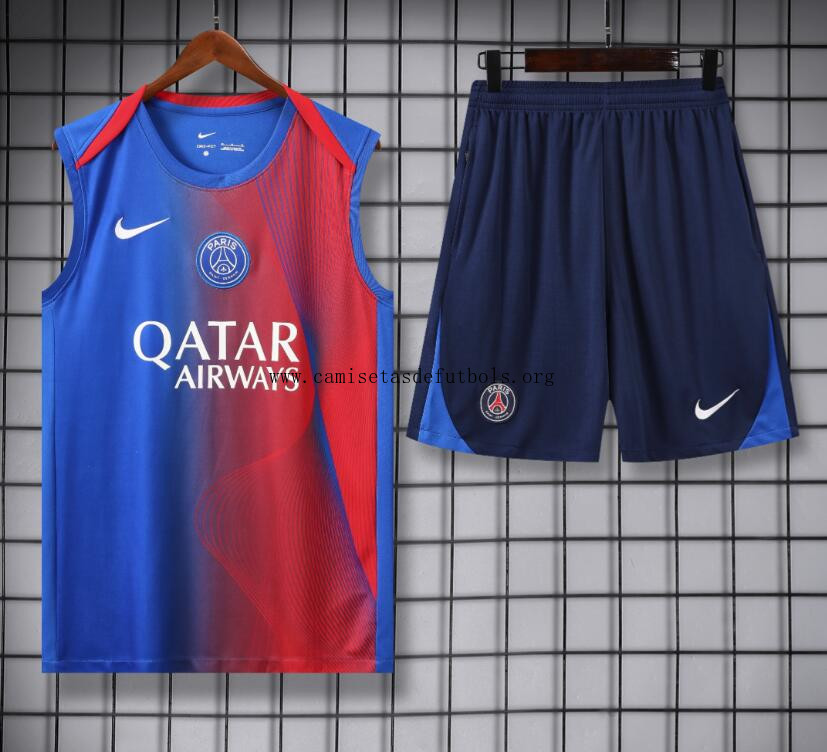 Conjunto Sin Mangas PSG Pre-Match 25/26 2 + pantalones cortos Llévatelo este descuentazo brutal