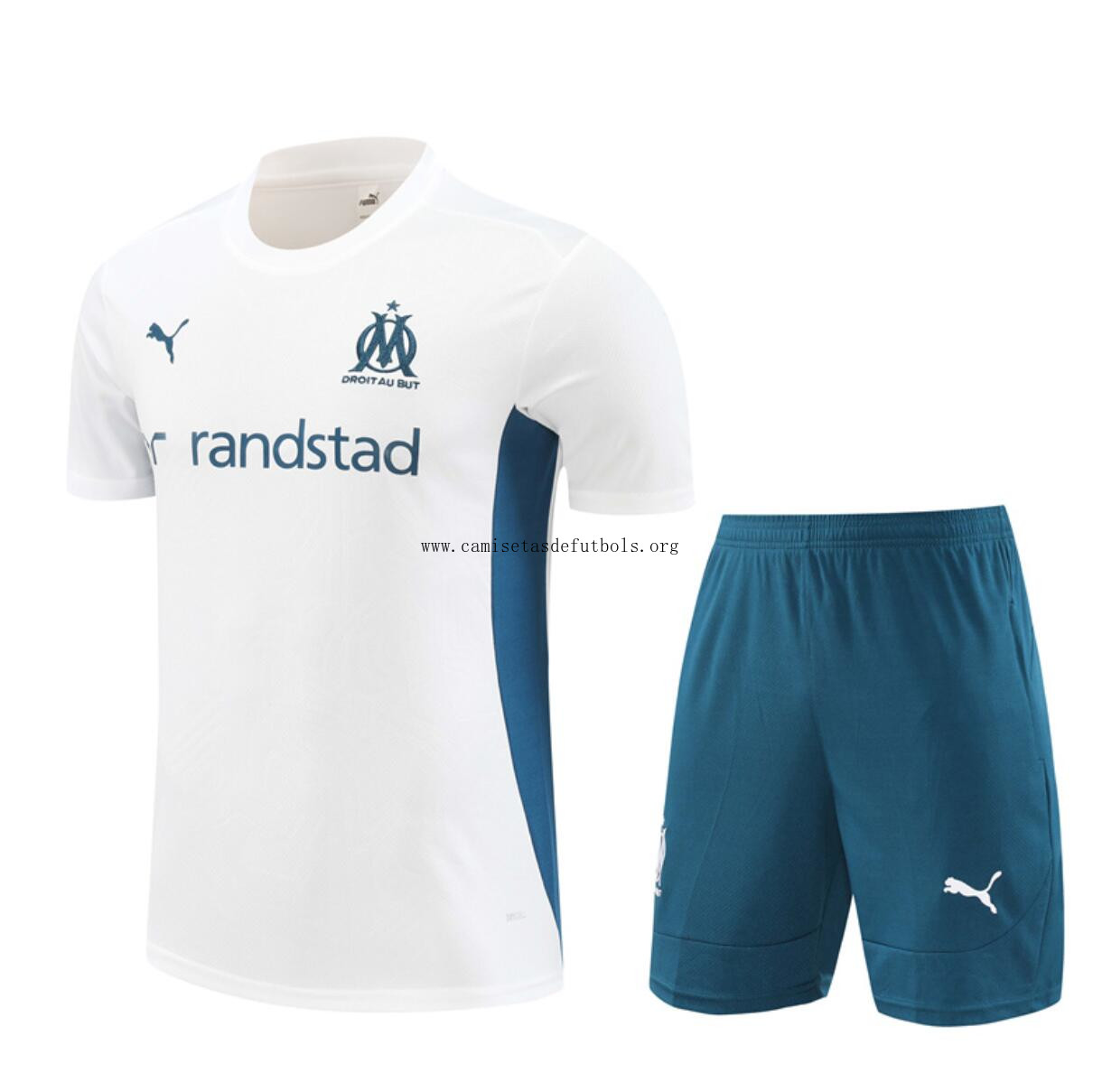 Camiseta Olympique de Marseille Pre-Match Blanco (Hombre/Niño) 24/25 + Pantalones Chollazo, consigue