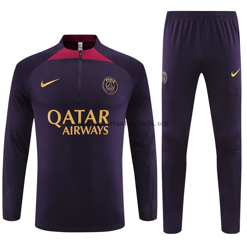 Sudadera Fc París Saint-Germain Púrpura 23/24 (Hombre/Niño) + Pantalones Excelente liquidación, no lo dejes escapar de risa