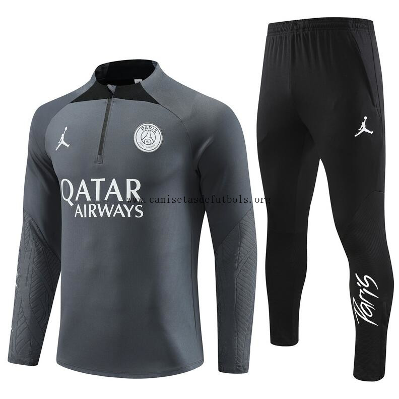 Chandal Entrenamiento París Saint-Germain 23/24 Gris (Hombre/Niño) + Pantalones Ahorro magnífico