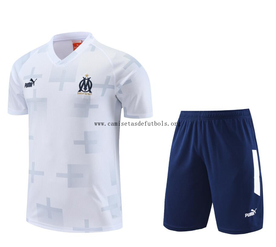 Camiseta Olympique de Marseille Pre-Match 23/24 Blanco + Pantalones Descuento increíble como nunca