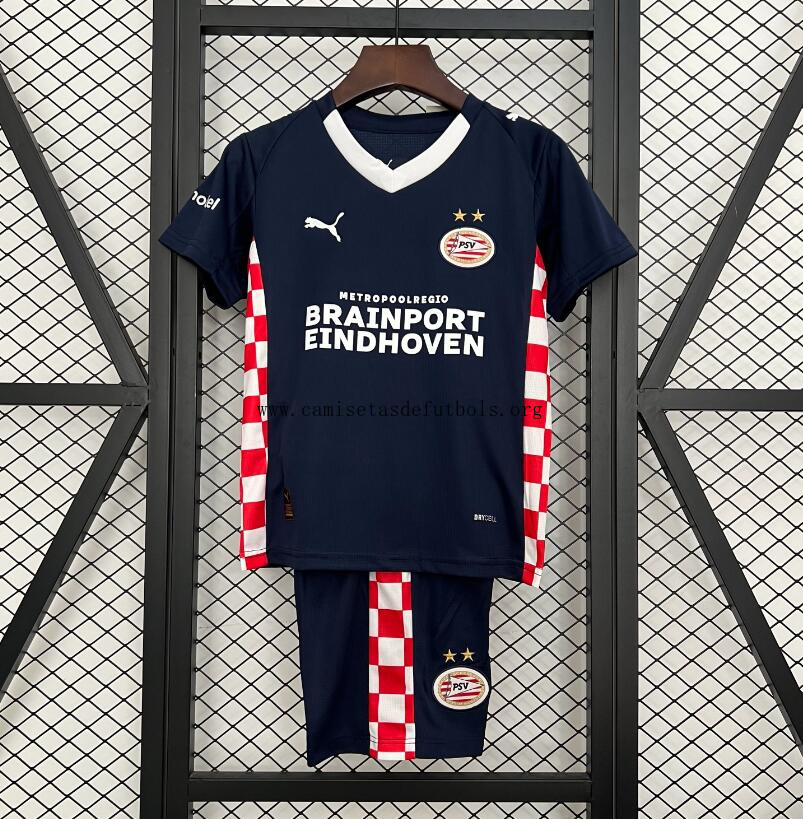 Camiseta Ps-V Eindhoven 2ª Equipación 25/26 Niño Rebajón celestial