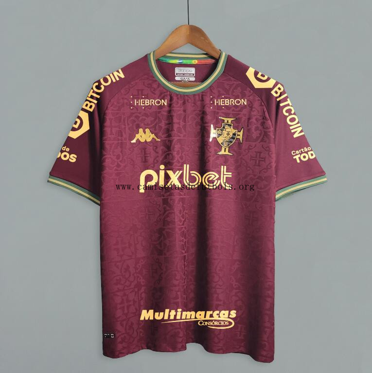 Camiseta Vasco da Gama+All Sponsors Rojo Milagroso preciaso, agarra de derribo