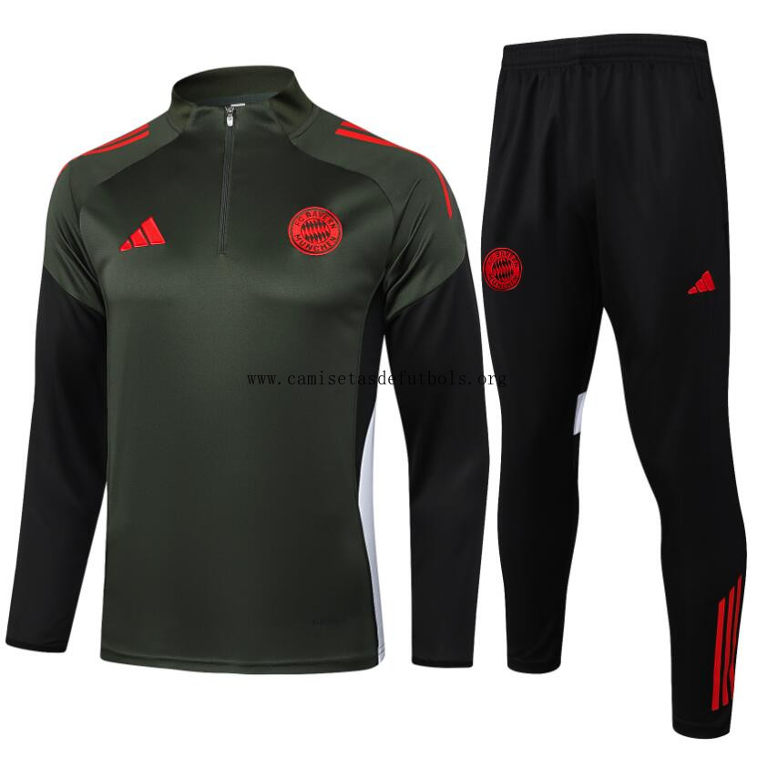 Chandal Bayern Munich (Hombre/Ni?o) 25/26 Verde Militar + Pantalones Benefíciate este oportunidad económico