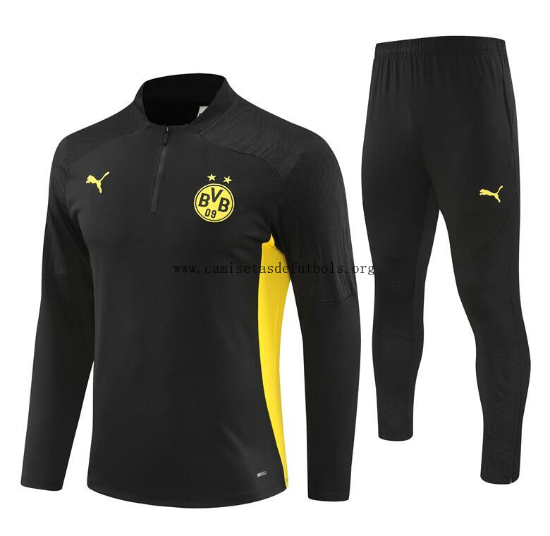 Chandal Entrenamiento Borussia Dortmund (Hombre/Ni?o) Negro 24/25 + Pantalones Preciaco alucinante como nunca