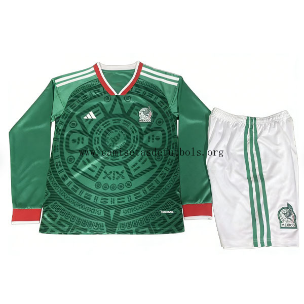 Niños Mexico Manga larga de la 1ª Equipación 2026-2027 Ganga rebajado de derribo