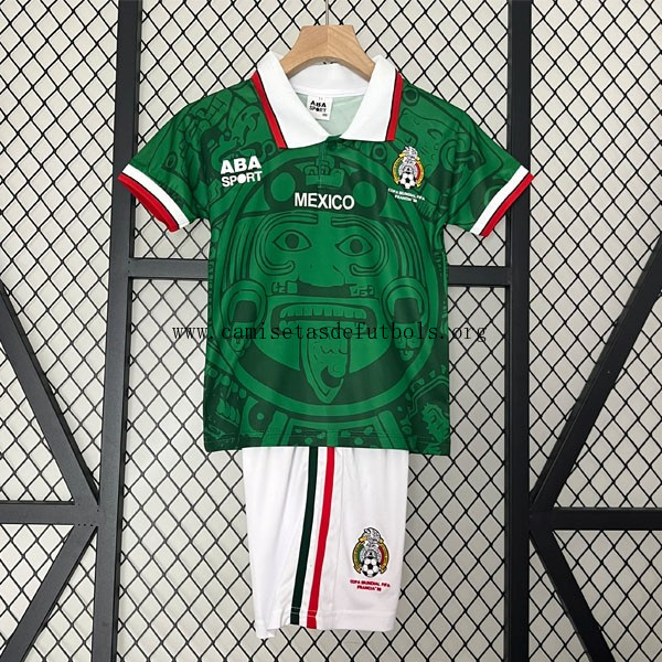 Camiseta México Replica Primera Ropa Retro Niño 1998 Liquidación brutal Camiseta México Replica Primera Ropa Retro Niño 1998 Liquidación brutal