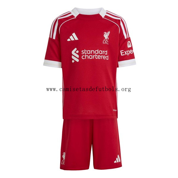 Camiseta Liverpool Replica Primera Ropa Niño 2025/26 Liquidación divino como nunca