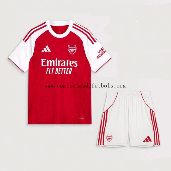 Camiseta Arsenal Replica Primera Ropa Niño 2025/26 Ofertón ridículo