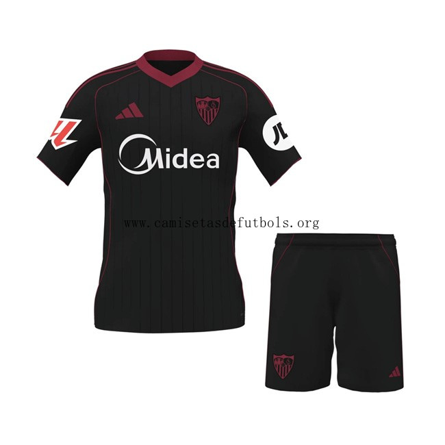 Camiseta Sevilla Replica Tercera Ropa Niño 2025/26 Cógelo este chollo brutal
