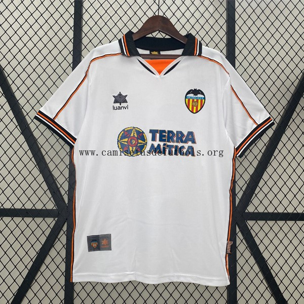 Camiseta Valencia Replica Primera Ropa Retro 1999-2000 Bicoca, activa