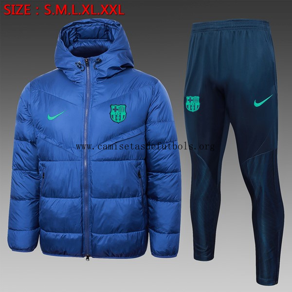 Abrigo Plumón Barcelona Conjunto Completo 2024/25 Azul 2 Descuento amigo como nunca