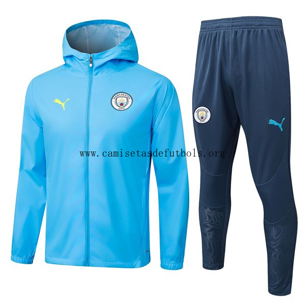 Rompevientos Con Capucha Manchester City Azul 2025/26 5 Rebajón brutal hasta fin de existencias