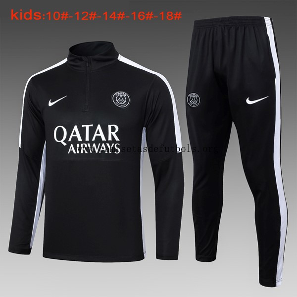 Ninos Sudadera De Training PSG 2024/25 Negro ¡¡Ni te imaginas precio, atrapa!
