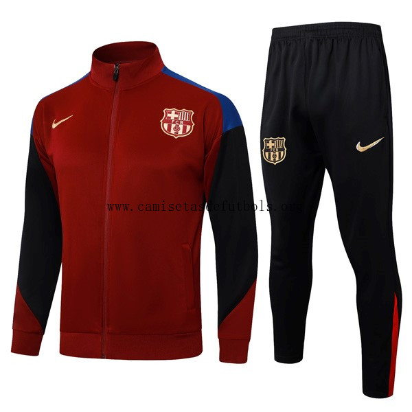 Chandal Barcelona 2024/25 Rojo Negro 3 Asequible rebajón, hazte con él de infarto