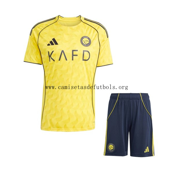 Camiseta Al-Nassr FC Replica Primera Ropa Niño 2025-26 Bicoca sensacional de fábrica