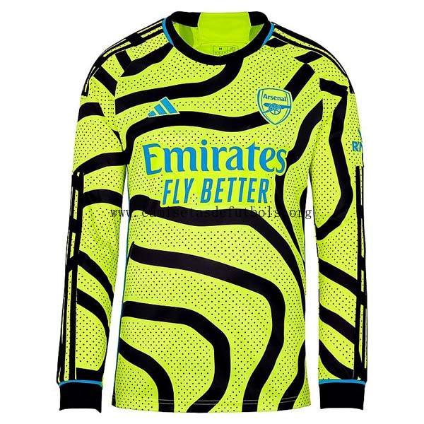 Camiseta Arsenal Replica Segunda Ropa ML 2023/24 Humilde oportunidad, date prisa sin competencia