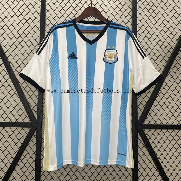 Camiseta Argentina Replica Primera Ropa Retro 2014 Rebaja rebajado de derribo