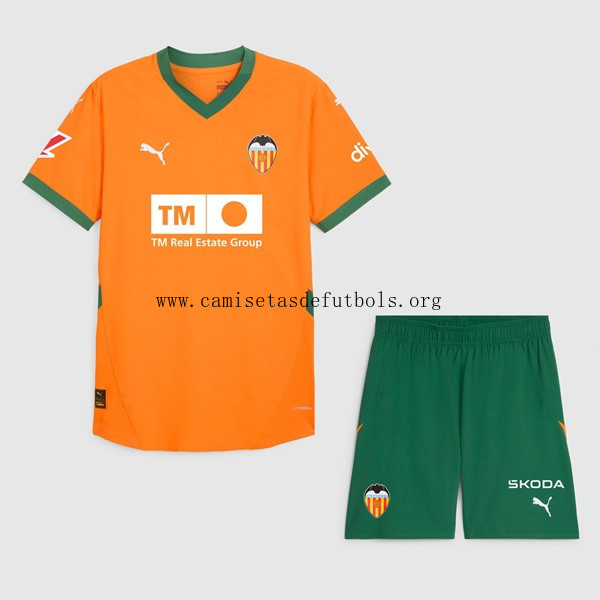Camiseta Valencia Replica Tercera Ropa Niño 2024/25 Chollo rebajado