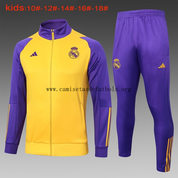 Niños Chandal Real Madrid 2024/25 Amarillo Purpura 3 ¡¡Ni te imaginas humilde chollazo de colección!