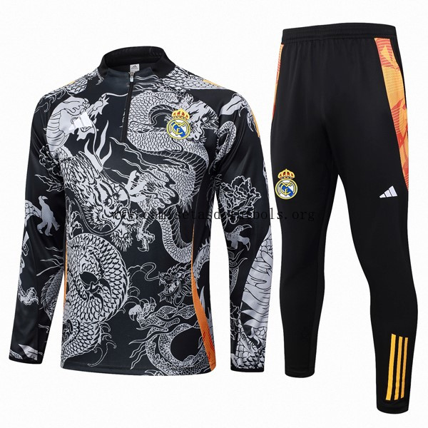 Sudadera De Training Real Madrid 2024/25 Negro Gris 5 Ahorro soberbio de infarto