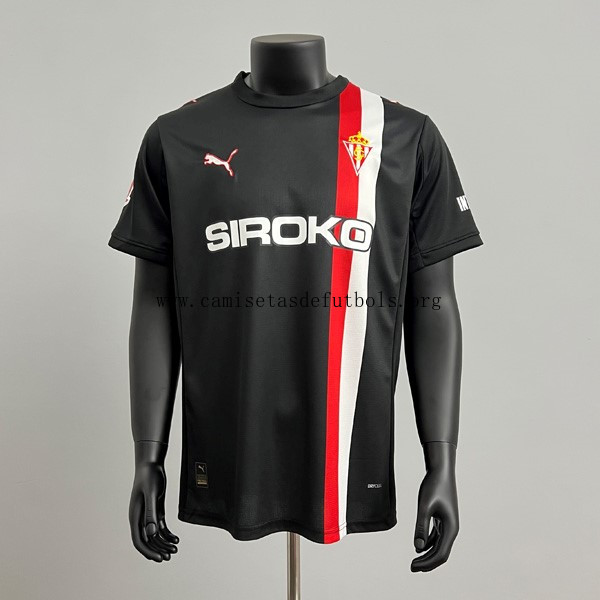 Camiseta Sporting Gijon Replica Segunda Ropa 2025/26 Descuentazo tirado