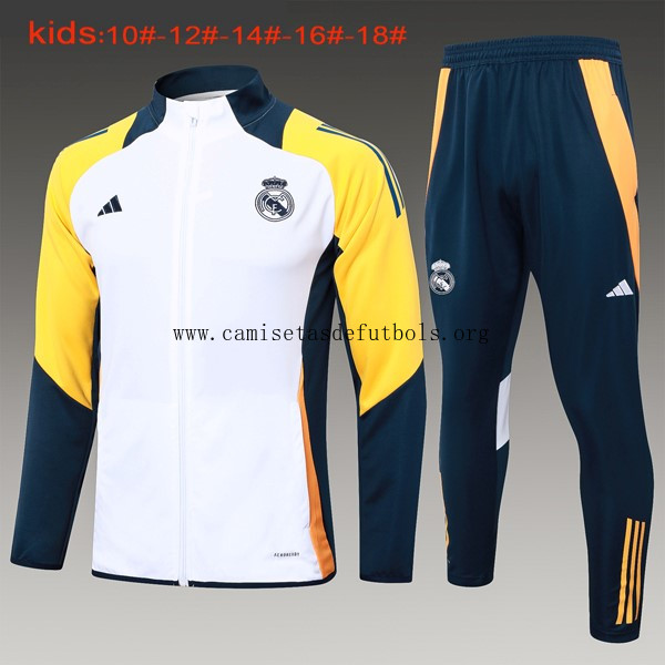 Niños Chandal Real Madrid 2024/25 Blanco Amarillo 3 Benefíciate este descuentazo humilde